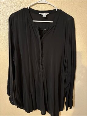 Old Navy Black Long-Sleeve Tunic Shirt Size XXL